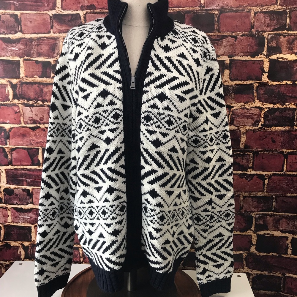 NEW - Express cardigan sweater Medium geometric